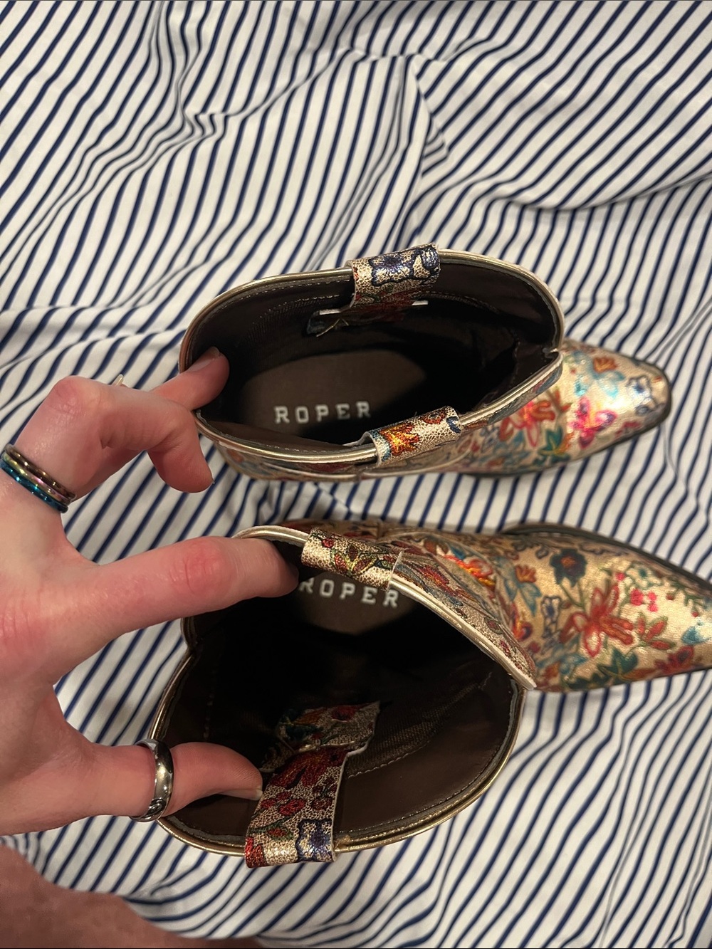 Roper women’s Ingrid floral Western boots size 9 - Picture 6 of 7